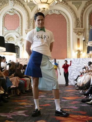 April 11, 2026, Madrid, Madrid, Spain: MADRID, SPAIN - APRIL 11: A model showcases a creation by O_ESTUDIO during the Pasarela Espao±ola LimeLife at Casino Gran Via on April 11, 2026 in Madrid, Spain. Madrid Spain - ZUMAh199 20260411_zip_h199_025 Copyright: xAaronxHerediax