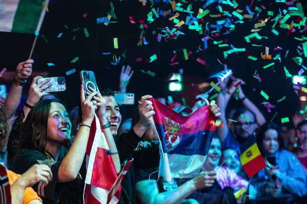 AMSTERDAM - Eurovision fans at AFAS Live during Eurovision in Concert. During the concert, various participants perform their entries for the Song Contest. ANP PAUL BERGEN netherlands out - belgium out  Copyright: xx x555590845x originalFilename: 555590845.jpg