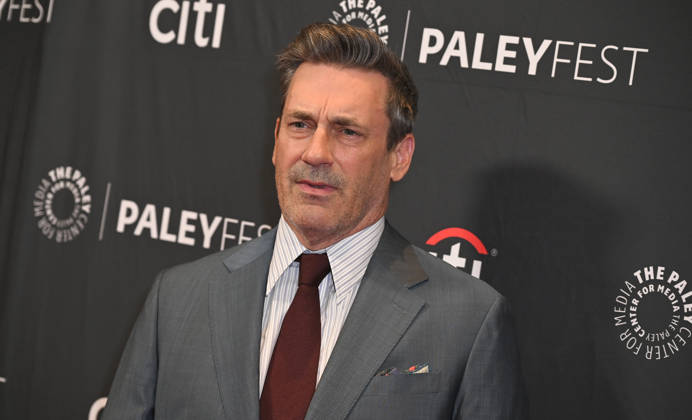 ˜Your Friends and Neighbors™ - 2026 PaleyFest LA Jon Hamm arriving to the panel for Your Friends and Neighbors during the 2026 PaleyFest LA held at the Dolby Theatre on April 11, 2026 in Hollywood, CA. Hollywood Dolby Theatre California USA Copyright: xLeexWattsx xAFF-USA.comx
