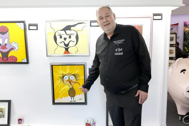 Walter Lehnertz bei der Eröffnung der Ausstellung Keine Panik in Werl - Das Udo Lindenberg Universum in den Walentowski Galerien. Werl, 11.04.2026