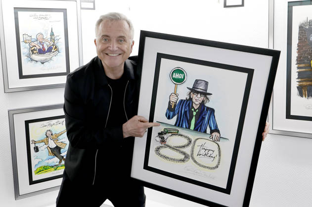 Jörg Knör bei der Eröffnung der Ausstellung Keine Panik in Werl - Das Udo Lindenberg Universum in den Walentowski Galerien. Werl, 11.04.2026