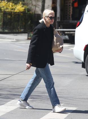 Ellen Barkin walking her dog and stopping to buy bread from a street vendor in the West Village Featuring: Ellen Barkin Where: New York City, New York, United States When: 11 Apr 2026 Credit: Rob Davis INSTARimages EDITORIAL USE ONLY. NOT FOR USE BY NEWSPAPERS BASED IN THE UK. Copyright: xx instar55611822