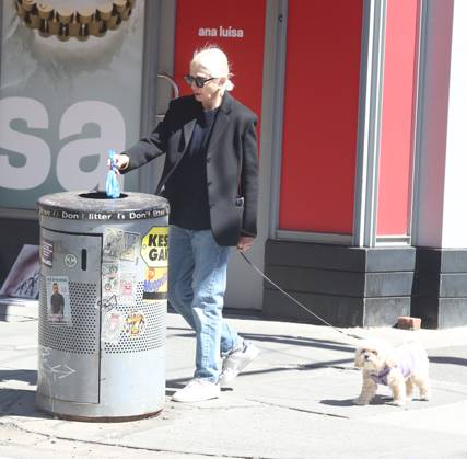 Ellen Barkin walking her dog and stopping to buy bread from a street vendor in the West Village Featuring: Ellen Barkin Where: New York City, New York, United States When: 11 Apr 2026 Credit: Rob Davis INSTARimages EDITORIAL USE ONLY. NOT FOR USE BY NEWSPAPERS BASED IN THE UK. Copyright: xx instar55611825