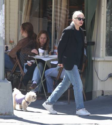 Ellen Barkin walking her dog and stopping to buy bread from a street vendor in the West Village Featuring: Ellen Barkin Where: New York City, New York, United States When: 11 Apr 2026 Credit: Rob Davis INSTARimages EDITORIAL USE ONLY. NOT FOR USE BY NEWSPAPERS BASED IN THE UK. Copyright: xx instar55611827