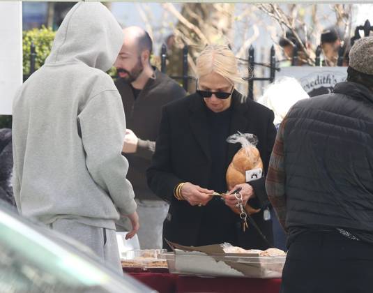 Ellen Barkin walking her dog and stopping to buy bread from a street vendor in the West Village Featuring: Ellen Barkin Where: New York City, New York, United States When: 11 Apr 2026 Credit: Rob Davis INSTARimages EDITORIAL USE ONLY. NOT FOR USE BY NEWSPAPERS BASED IN THE UK. Copyright: xx instar55611828