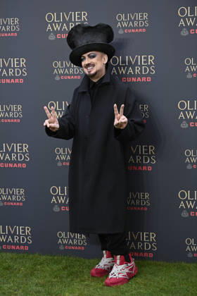 2026 Olivier Awards, Royal Albert Hall, London, UK, 12 April 2026. Boy George at the 2026 Olivier Awards, Royal Albert Hall, London, UK, 12 April 2026., Credit:Justin Ng Avalon United Kingdom, London Copyright: xJustinxNgx xAvalonx 1090434975