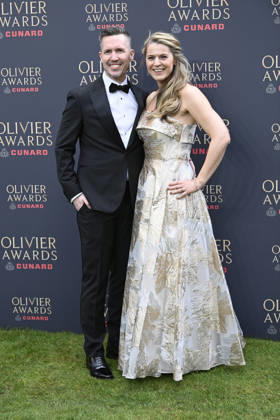 2026 Olivier Awards, Royal Albert Hall, London, UK, 12 April 2026. Adam Fisher and guest at the 2026 Olivier Awards, Royal Albert Hall, London, UK, 12 April 2026., Credit:Justin Ng Avalon United Kingdom, London Copyright: xJustinxNgx xAvalonx 1090443085