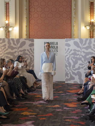 April 12, 2026, Madrid, Madrid, Spain: MADRID, SPAIN - APRIL 12: A model showcases a creation by MODA DE NATA during the Pasarela EspaoÂ±ola LimeLife at Casino Gran Via on April 12, 2026 in Madrid, Spain. Madrid Spain - ZUMAh199 20260412_zip_h199_002 Copyright: xAaronxHerediax