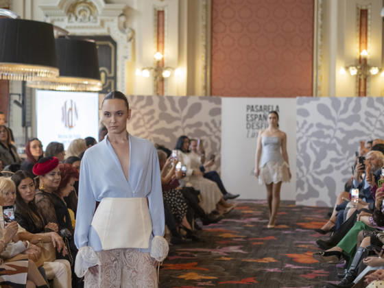 April 12, 2026, Madrid, Madrid, Spain: MADRID, SPAIN - APRIL 12: A model showcases a creation by MODA DE NATA during the Pasarela EspaoÂ±ola LimeLife at Casino Gran Via on April 12, 2026 in Madrid, Spain. Madrid Spain - ZUMAh199 20260412_zip_h199_003 Copyright: xAaronxHerediax