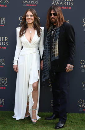 The 2026 Olivier Awards at the Royal Albert Hall in London, England. Elizabeth Hurley and Billy Ray Cyrus attend the Olivier Awards at the Royal Albert Hall in London on the 12th April 2026. London Royal Albert Hall UK Copyright: xFredxDuvalx