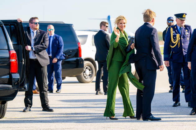 Dutch Royals arrive in Philadelphia, USA - 12 Apr 2026 King Willem-Alexander, Queen Maxima during arrival at Philadelphia International Airport, for the three day visit to Philadelphia, Washington and Miami in the USA. Philadelphia USA  Copyright: xMischaxSchoemakerx