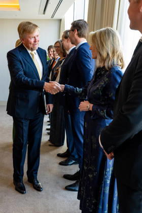 Dutch Royals visit Philadelphia, USA - 12 Apr 2026 King Willem-Alexander during a theme dinner in Philadelphia, for the three day visit to Philedelphia, Washington and Miami in the USA. Philadelphia USA  Copyright: xMischaxSchoemakerx