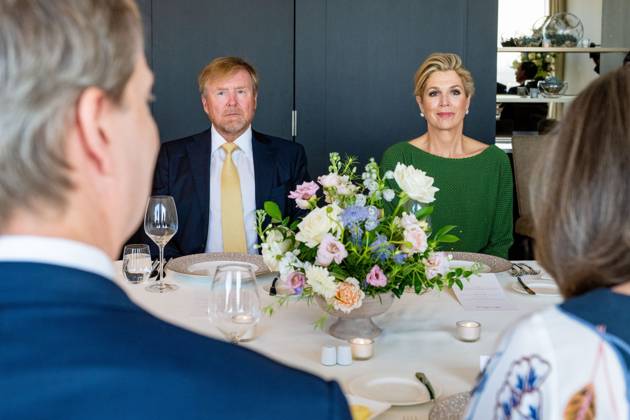 PHILADELPHIA - King Willem-Alexander and Queen Maxima are speaking with several Dutch representatives of companies and organizations in the United States during a dinner to gain background insights into the transatlantic relationship and economic and social developments. The royal couple is paying a three-day working visit to the United States. MISCHA SCHOEMAKER POOL ANP netherlands out - belgium out  Copyright: xx x555680793x originalFilename: 555680793.jpg