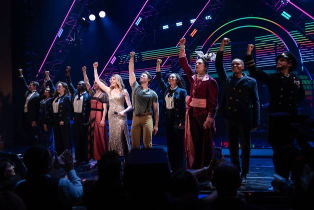 John Riddle, Deborah Cox, Sara Gallo, Polanco Jones, Jr., Melissa Barrera, Marla Mindelle, Constantine Rousouli, Kristina Leopold, Jim Parsons, Layton Williams, Frankie Grande on stage for TITANIQUE Opening Night on Broadway Curtain Call, St. James Theatre, New York, NY, April 12, 2026. Photo By: Simon Lindenblatt Everett Collection TITANIQUE Opening Night on Broadway Curtain Call PUBLICATIONXNOTxINxCANxCHNxFRAxITAxJPNxNORxPOLxRUSxESPxUKxUSA