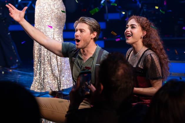 Melissa Barrera, Constantine Rousouli on stage for TITANIQUE Opening Night on Broadway Curtain Call, St. James Theatre, New York, NY, April 12, 2026. Photo By: Simon Lindenblatt Everett Collection TITANIQUE Opening Night on Broadway Curtain Call PUBLICATIONXNOTxINxCANxCHNxFRAxITAxJPNxNORxPOLxRUSxESPxUKxUSA