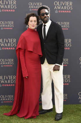 Olivia Williams mit Ehemann Rashan Stone bei der Verleihung der Olivier Awards 2026 in der Royal Albert Hall. 12.04.2026
