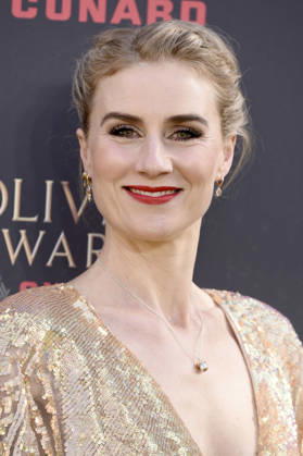 Jessica Swale bei der Verleihung der Olivier Awards 2026 in der Royal Albert Hall. 12.04.2026