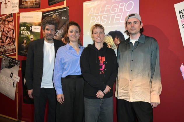 Tobias Walker, Anna Roller, Silvaine Faligant und Leif Randt beim Special Screening des Kinofilms Allegro Pastel im Delphi Lux Kino. Berlin, 12.04.2026