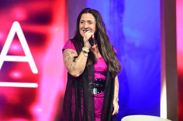 Daniela Alfinito live bei einem Konzert in der in der Messe- & Veranstaltungshalle. Löbau, 12.04.2026