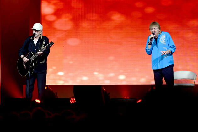 Karl-Heinz Ulrich und Bernd Ulrich von Die Amigos live bei einem Konzert der erLebe jetzt! -Tour in der Messe- & Veranstaltungshalle. Löbau, 12.04.2026