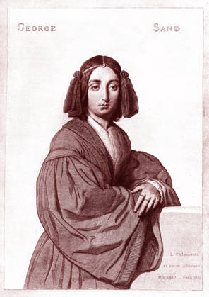 George SAND (1804-1876) (Amantine Aurore Lucile Dupin, Baroness Dudevant), French writer and novelist. Engraving by Luigi Calamatta (1801-1869), 1930 RECORD DATE NOT STATED