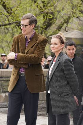 Stephen Merchant, Cameron Diaz on location for THE SHAM Film Shoot, Central Park, New York, NY, April 13, 2026. Photo By: Kristin Callahan Everett Collection THE SHAM Film Shoot PUBLICATIONXNOTxINxCANxCHNxFRAxITAxJPNxNORxPOLxRUSxESPxUKxUSA