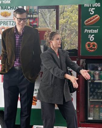 Stephen Merchant, Cameron Diaz on location for THE SHAM Film Shoot, Central Park, New York, NY, April 13, 2026. Photo By: Kristin Callahan Everett Collection THE SHAM Film Shoot PUBLICATIONXNOTxINxCANxCHNxFRAxITAxJPNxNORxPOLxRUSxESPxUKxUSA