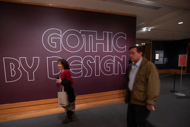 People attend the press preview of Gothic by Design: The Dawn of Architectural Draftsmanship at The Metropolitan Museum of Art on Monday, April 13, 2026 in New York City.  NYP20260413808 SERENAxXUxNING