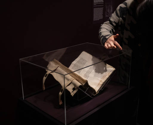 Remnants of Erased Architectural Drawings, in the Reims Palimpsest is on display at a press preview of Gothic by Design: The Dawn of Architectural Draftsmanship at The Metropolitan Museum of Art on Monday, April 13, 2026 in New York City.  NYP20260413809 SERENAxXUxNING