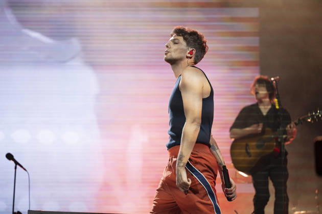 Louis Tomlinson Performs in Madrid, Spain - 13 Apr 2026 Singer Louis Tomlinson performs at the Movistar Arena in Madrid. Madrid Spain Copyright: xAtilanoxGarciax xSOPAxImagesx photos12844