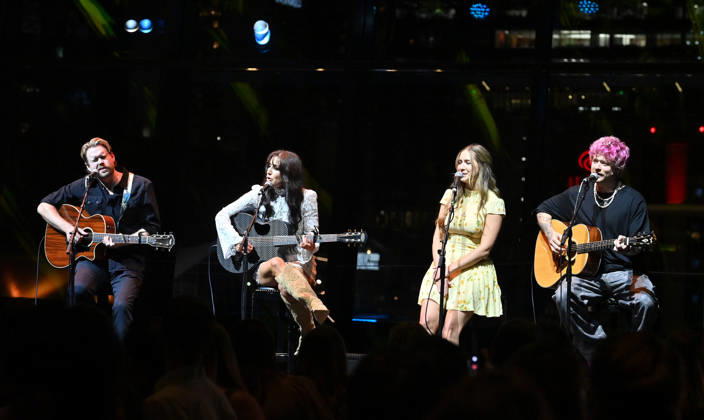 2026 CMA Triple Play Awards Chord Overstreet, Summer Overstreet, Harmony Overstreet and Nash Overstreet onstage at the 2026 CMA Triple Play Awards at the Country Music Hall of Fame and Museum on April 13, 2026 in Nashville, TN. Nashville Country Music Hall of Fame and Museum Tennessee USA Copyright: xTammiexArroyo AFF-USA.comx