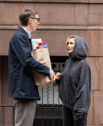 Cameron Diaz and Stephen Merchant filming scenes at The Sham in New York City Featuring: Stephen Merchant, Cameron Diaz Where: New York, New York, United States When: 13 Apr 2026 Credit: Janet Mayer INSTARimages.com EDITORIAL USE ONLY. NOT FOR USE BY NEWSPAPERS BASED IN THE UK. Copyright: xx instar55614952
