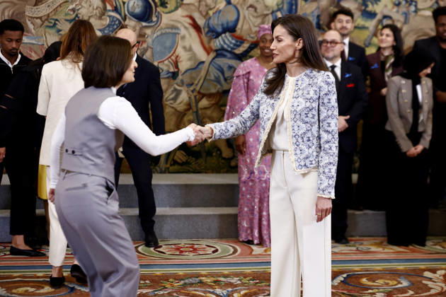 Queen Letizia receives at La Zarzuela Palace a representation of the United Nations Refugee Agency UNHCR Queen Letizia receives at La Zarzuela Palace a representation of the United Nations Refugee Agency UNHCR on the occasion of the 75th anniversary of the organization, on April 14, 2026, in Madrid Spain AUDIENCE ROYAL HOUSE QUEEN LETIZIA UNHCR 14 APRIL 2026 Antonio Gutié Madrid Madrid Madrid Spain  Copyright: xAntonioxGutiÃ rrezx 7438058
