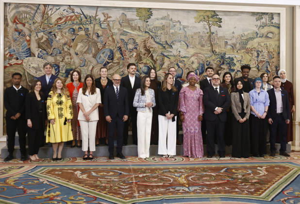 Queen Letizia receives at La Zarzuela Palace a representation of the United Nations Refugee Agency UNHCR Queen Letizia receives at La Zarzuela Palace a representation of the United Nations Refugee Agency UNHCR on the occasion of the 75th anniversary of the organization, on April 14, 2026, in Madrid Spain AUDIENCE ROYAL HOUSE QUEEN LETIZIA UNHCR 14 APRIL 2026 Antonio Gutié Madrid Madrid Madrid Spain  Copyright: xAntonioxGutiÃ rrezx 7438064