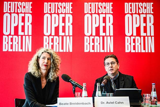 Jahres-Pk Deutsche Oper Berlin zur Spielzeit 2026 27 ** NUR FÜR REDAKTIONELLE ZWECKE ** EDITORIAL USE ONLY **<p>Jahres-Pk Deutsche Oper Berlin zur Spielzeit 2026 27 mit dem neuen Intendanten Aviel Cahn und Chefdramaturgin Beate Breidenbach, fotografiert am 14.04.2026 in Berlin. Berlin Berlin Berlin Copyright: MaurizioxGambarini