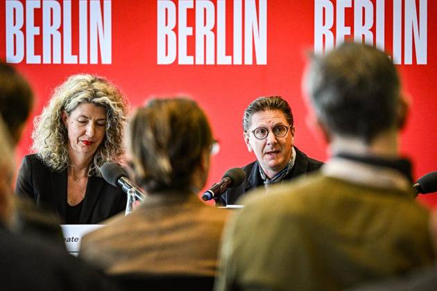 Jahres-Pk Deutsche Oper Berlin zur Spielzeit 2026 27 ** NUR FÜR REDAKTIONELLE ZWECKE ** EDITORIAL USE ONLY **<p>Jahres-Pk Deutsche Oper Berlin zur Spielzeit 2026 27 mit dem neuen Intendanten Aviel Cahn und Chefdramaturgin Beate Breidenbach, fotografiert am 14.04.2026 in Berlin. Berlin Berlin Berlin Copyright: MaurizioxGambarini