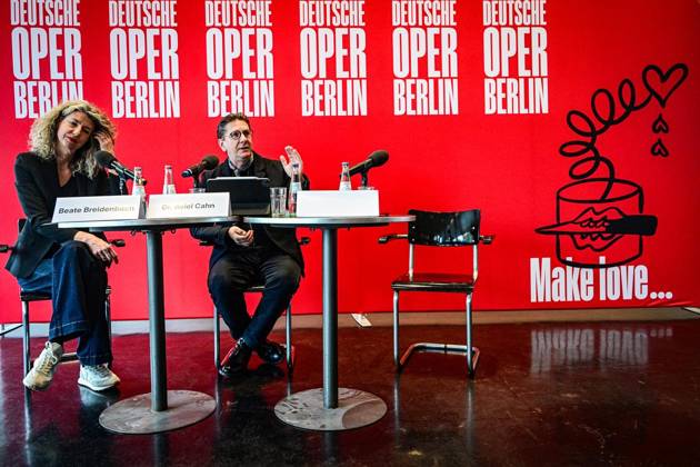Jahres-Pk Deutsche Oper Berlin zur Spielzeit 2026 27 ** NUR FÜR REDAKTIONELLE ZWECKE ** EDITORIAL USE ONLY **<p>Jahres-Pk Deutsche Oper Berlin zur Spielzeit 2026 27 mit dem neuen Intendanten Aviel Cahn und Chefdramaturgin Beate Breidenbach, fotografiert am 14.04.2026 in Berlin. Berlin Berlin Berlin Copyright: MaurizioxGambarini