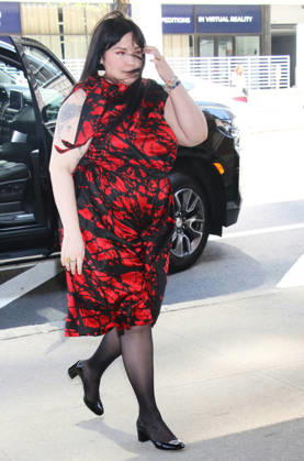NEW YORK, NY- APRIL 14: Lena Dunham seen at The Drew Barrymore Show on April 14, 2026 in New York City. Copyright: xRWx