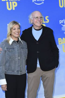 Ashley Underwood, Larry David at arrivals for BALLS UP Premiere, Harmony Gold Theater, Los Angeles, CA, April 14, 2026. Photo By: Elizabeth Goodenough Everett Collection BALLS UP Premiere PUBLICATIONXNOTxINxCANxCHNxFRAxITAxJPNxNORxPOLxRUSxESPxUKxUSA