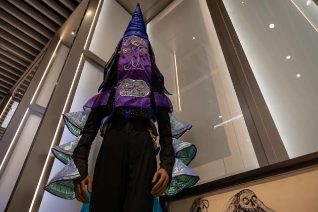 V&A East Museum at Queen Elizabeth Olympic Park, London, UK 14 April 2026 Carnival Costume 1988 by Keith Khan on display at V&A East Museum, Queen Elizabeth Olympic Park, London, UK, on 14 April 2026. The new museum opens to the public on 18 April 2026 as part of the East Bank development, celebrating making and creativity through its permanent Why We Make galleries, temporary exhibition The Music is Black: A British Story, and new creative commissions., Credit:Pete Speller Avalon Copyright: xPetexSpellerx xAvalonx 1090966711