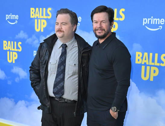Amazon MGM Studios™s ˜Balls Up™ Premiere Paul Walter Hauser and Mark Wahlberg arriving at Amazon MGM Studios™s Balls Up? premiere held at the Harmony Gold Theatre on April 14, 2026 in Los Angeles, CA. Los Angeles Harmony Gold Theatre California USA Copyright: xLeexWattx xAFF-USA.COMx