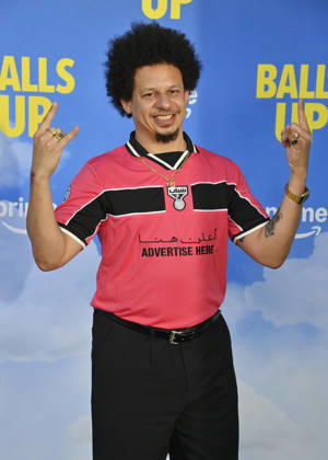Cast member Eric Andre attends the premiere of the motion picture sports comedy Balls Up at the Harmony Gold Theater in Los Angeles on Tuesday, April 14, 2026. Storyline: Two marketers pitch a bold new condom World Cup sponsorship. After a booze-fueled scandal, they must outrun chaos to survive.  LAP2026041413 JIMxRUYMEN