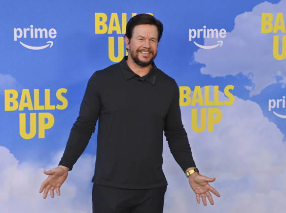 Cast member Marc Wahlberg attends the premiere of the motion picture sports comedy Balls Up at the Harmony Gold Theater in Los Angeles on Tuesday, April 14, 2026. Storyline: Two marketers pitch a bold new condom World Cup sponsorship. After a booze-fueled scandal, they must outrun chaos to survive.  LAP2026041418 JIMxRUYMEN