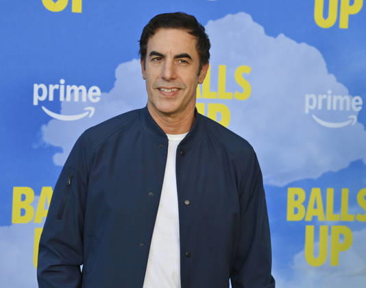 Cast member Sasha Baron Cohen attends the premiere of the motion picture sports comedy Balls Up at the Harmony Gold Theater in Los Angeles on Tuesday, April 14, 2026. Storyline: Two marketers pitch a bold new condom World Cup sponsorship. After a booze-fueled scandal, they must outrun chaos to survive.  LAP2026041425 JIMxRUYMEN