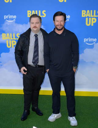 Balls Up Premiere - Los Angeles, USA LOS ANGELES, USA. April 14, 2026: Paul Walter Hauser & Mark Wahlberg at the premiere for Balls Up at the Harmony Gold Theatre. Los Angeles CA USA  Copyright: xPaulxSmith Featureflashx