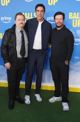 Premiere Of Amazon MGM Studios Balls Up 14 April 2026 . Los Angeles, California - Mark Wahlberg, Paul Walter Hauser, Sacha Baron Cohen , At Premiere Of Amazon MGM Studios Balls Up held at Harmony Gold in Los Angeles., Credit:Sadou Faye Avalon United States, CA, Los Angeles, Harmony Gold  Copyright: xSadouxFayex xAvalonx 1091093988
