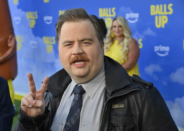 Cast member Paul Walter Hauser attends the premiere of the motion picture sports comedy Balls Up at the Harmony Gold Theater in Los Angeles on Tuesday, April 14, 2026. Storyline: Two marketers pitch a bold new condom World Cup sponsorship. After a booze-fueled scandal, they must outrun chaos to survive.  LAP2026041432 JIMxRUYMEN