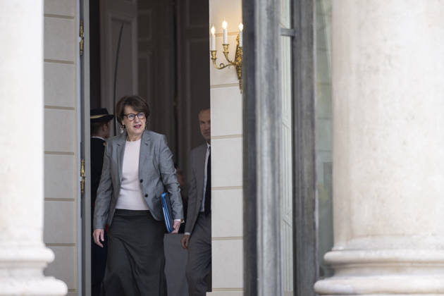Weekly Cabinet Meeting - Paris French Agriculture Minister Annie Genevard after the weekly cabinet meeting at the Elysee Presidential Palace in Paris on April 15, 2026. Photo by Eliot Blondet ABACAPRESS.COM Paris France France Copyright: xBlondetxEliot ABACAx
