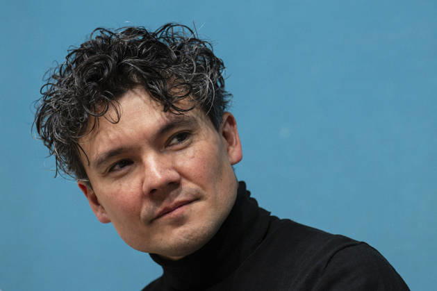 Chief conductor of the Prague Radio Symphony Orchestra (SOCR) Elias Grandy at a press conference to introduce the new visual identity on the occasion of the 100th season of the orchestra, in Prague, Czech Republic, on April 15, 2026. (CTKxPhoto MichalxKamaryt) CTKPhotoP2026041504711  CTKPhotoP2026041504711