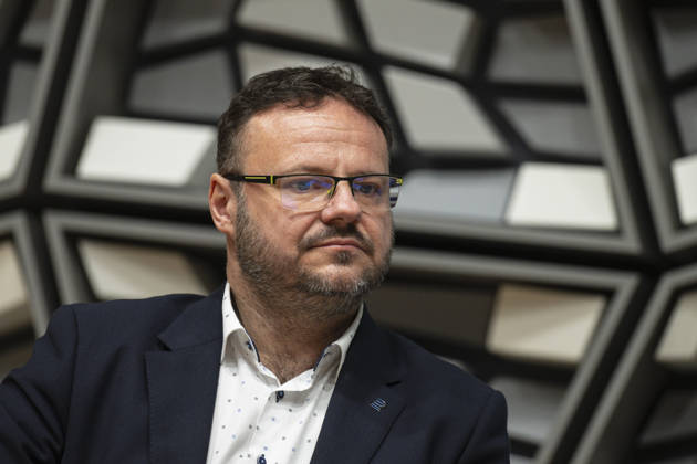 Czech Radio (CRo) Director General Rene Zavoral at a press conference to introduce the new visual identity on the occasion of the 100th season of the Prague Radio Symphony Orchestra (SOCR), in Prague, Czech Republic, on April 15, 2026. (CTKxPhoto MichalxKamaryt) CTKPhotoP2026041504799  CTKPhotoP2026041504799